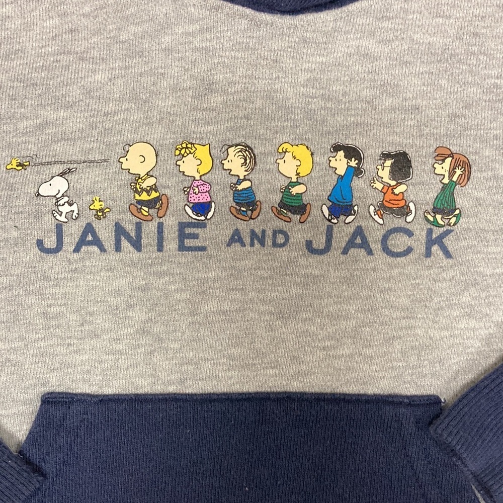 Janie and jack peanuts color block hooded sweatshirt 2t - Picture 2 of 8